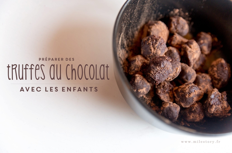 Cuisine de noël avec les enfants : les truffes au chocolat sans oeufs