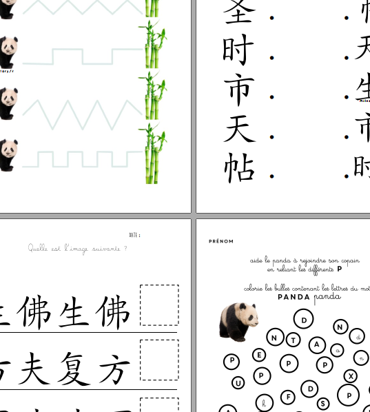 LA CHINE lexique pour l'album les 3 grains de riz - école maternelle Gellow