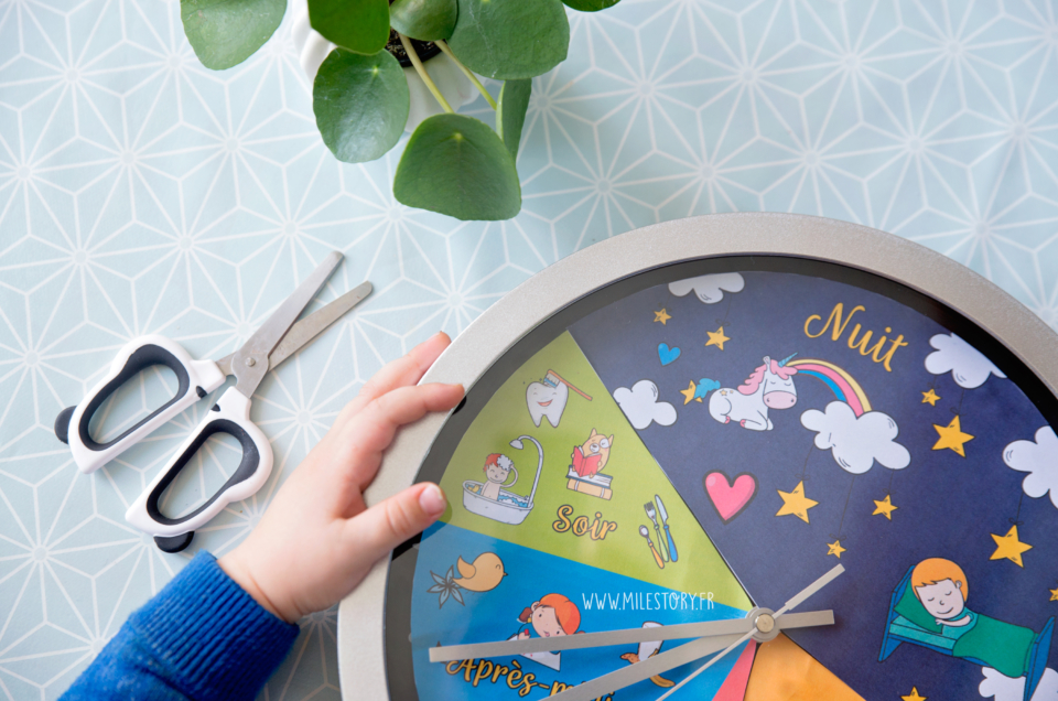 Tuto horloge 24 h pour apprendre aux enfants à se repérer dans le temps