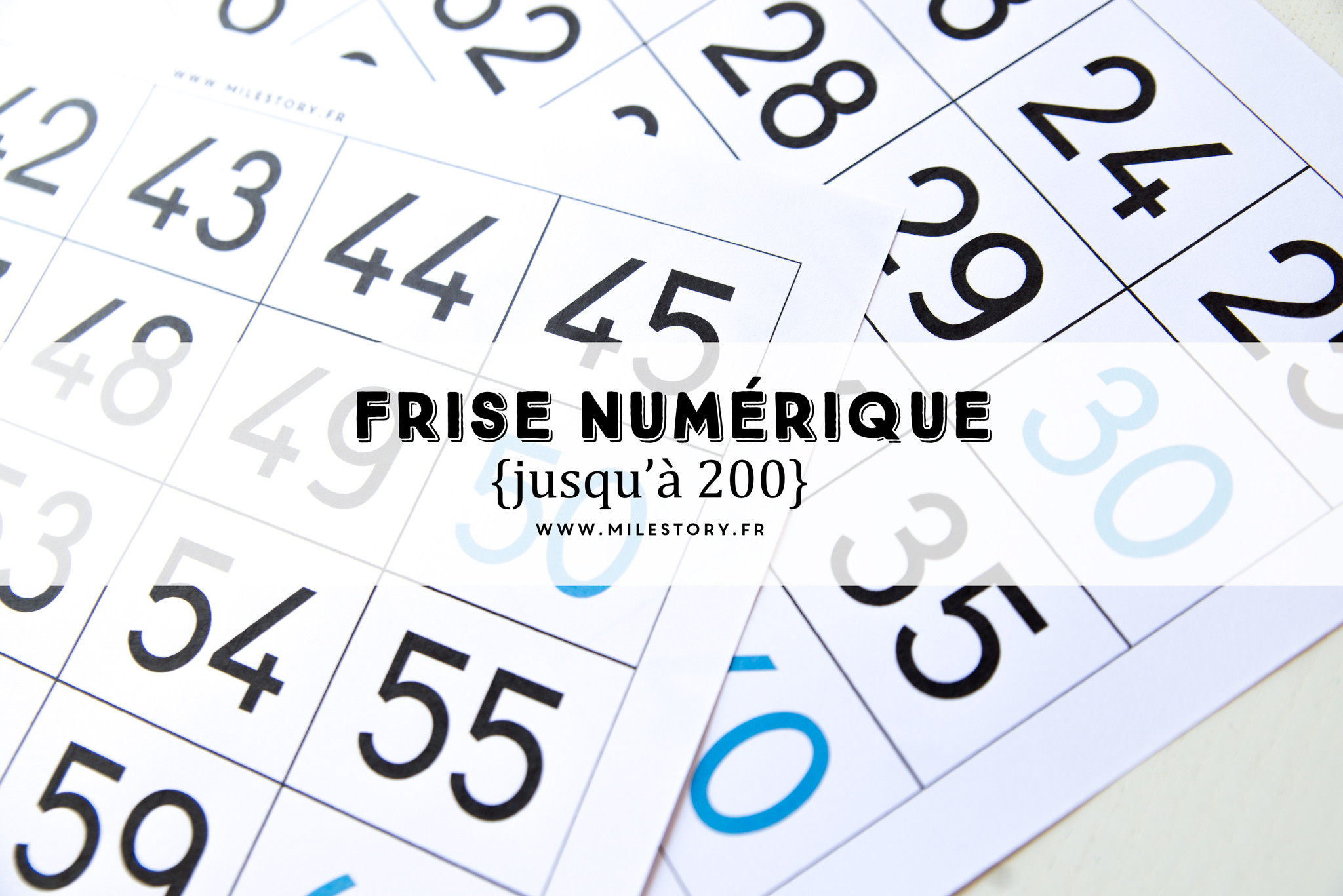 Frise Numerique Maternelle A Imprimer Milestory