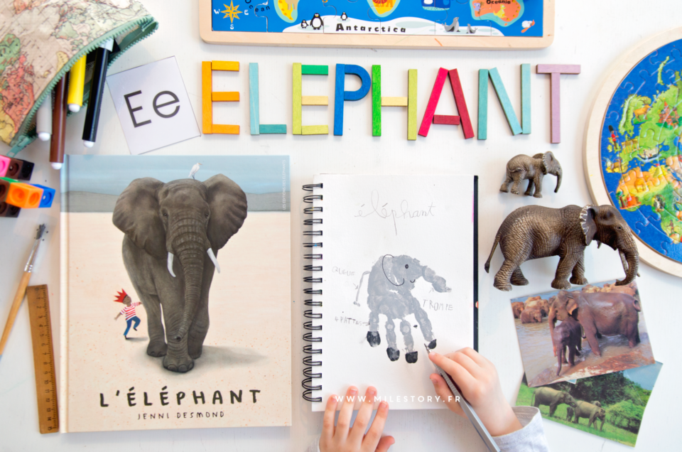 L’éléphant de Jenni Desmond + Jumbo + art visuel et activités éléphant