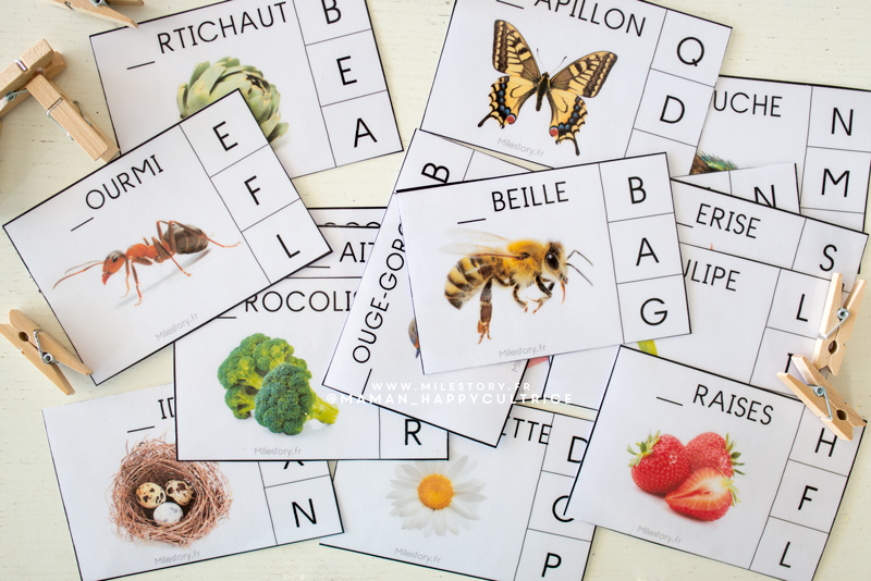 jeu phonologie maternelle vocabulaire de printemps à imprimer