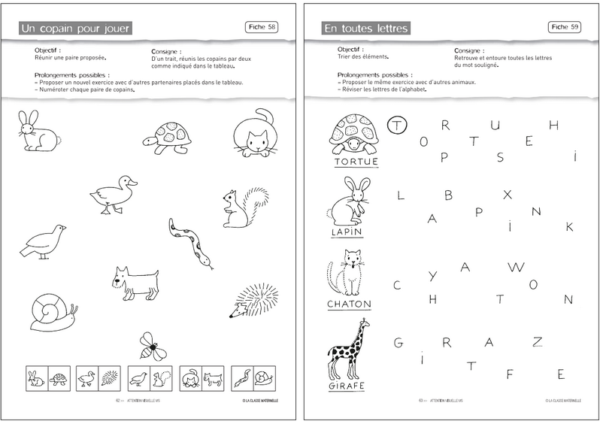 Fiches moyenne section maternelle à imprimer - Milestory.fr Fiches d