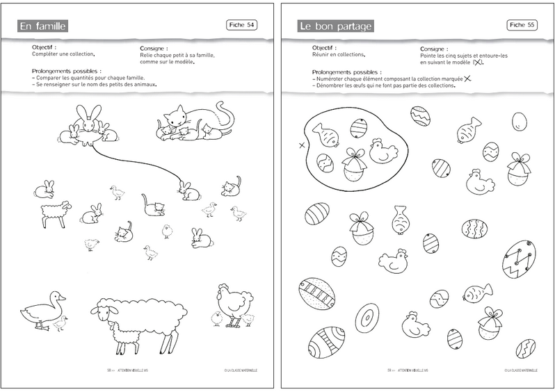 Fiches moyenne section maternelle à imprimer 