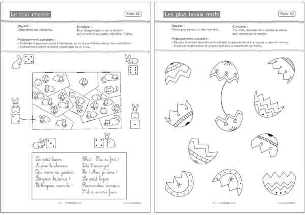 Fiches moyenne section maternelle à imprimer - Milestory.fr Fiches d