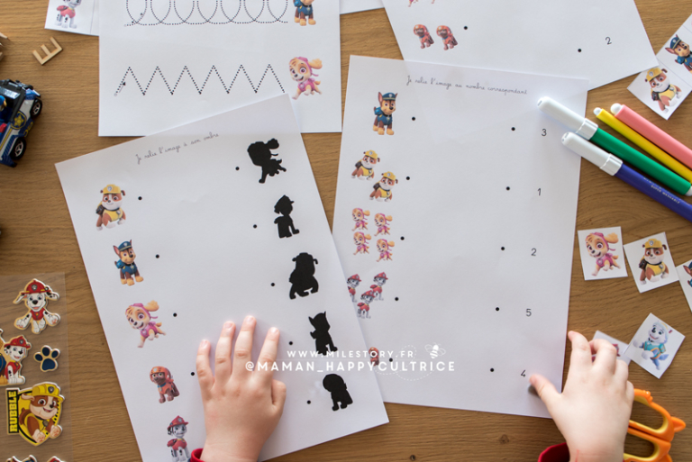Fiches d'activités Pat Patrouille à imprimer - Milestory.fr Fiches d