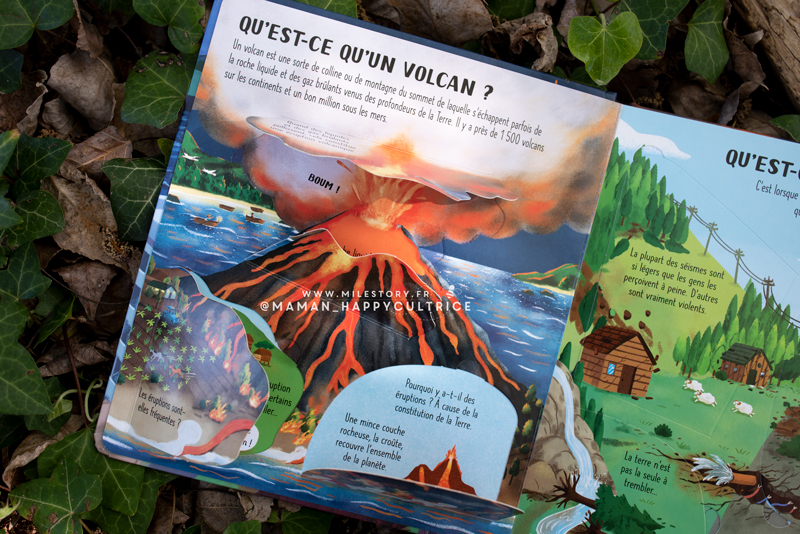 qu'est ce qu'un volcan ? livre documentaire pour enfant, avec rabats à soulever